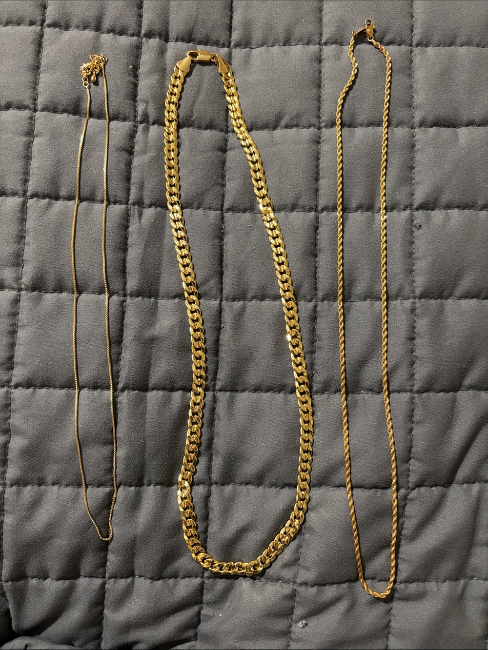 Gold-Tone Women's Chain Necklace Set - Classic Link, Rope & Snake Styles